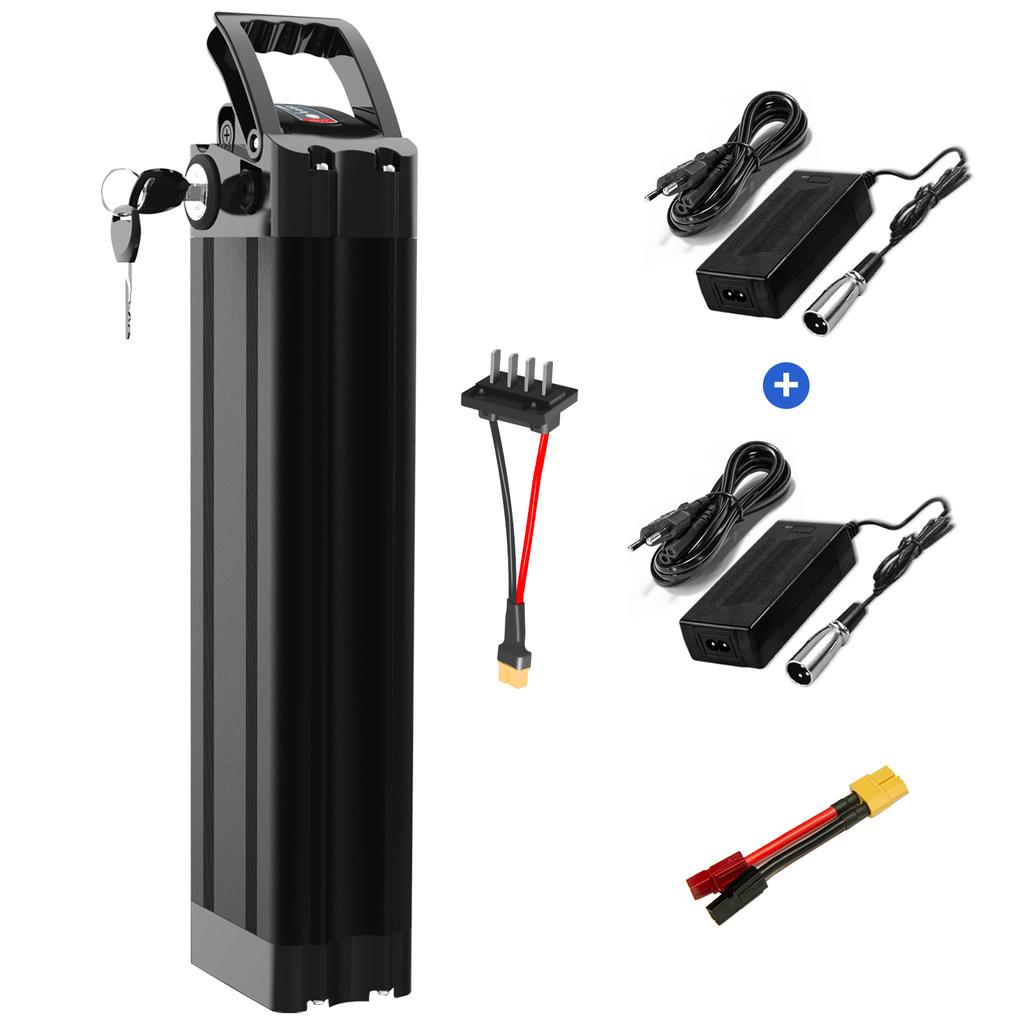 US EU Stock 36V15Ah Silverfish Lithium Ebike  Electric Bicycle Battery 750W 1000W Lithium Ion Battery Pack Electric Bike Battery