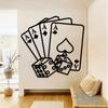 Vintage Poker Metal Wall Art, Ace Spades Hearts Dice Decor for Man Cave & Game Room