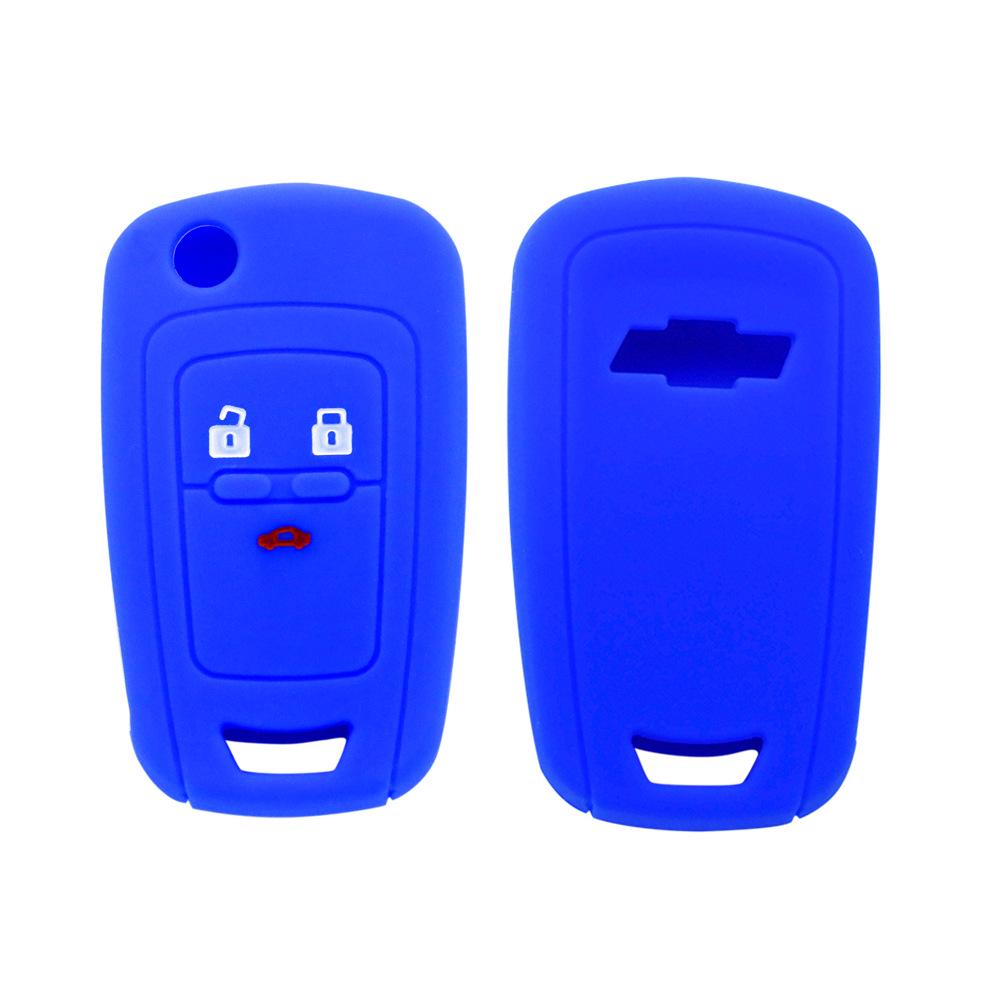 Chevrolet Cruze 3-Button Silicone Key Cover (No Logo) - Soft Rubber for Aveo