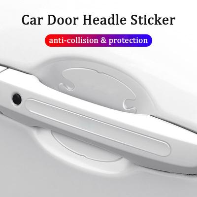 Car Door Handle Bowl Scratch Protective Invisible Transparent Stickers Silicon Rearview Mirror Anti-collision Protection Strip
