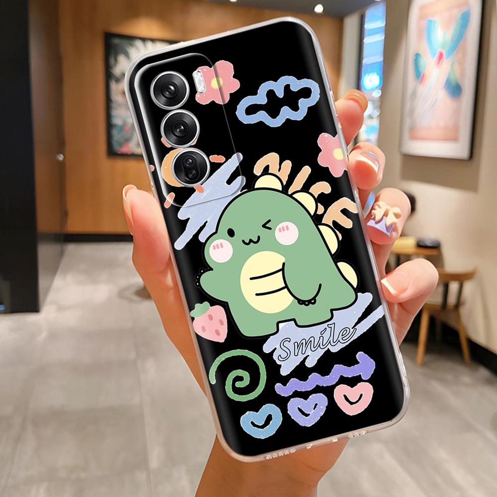 Case For Oppo Reno 12 Pro Case Soft TPU Clear Cover Cute Painted Silicone Cases For Oppo Reno12 12Pro 5G Protection Phone Coque