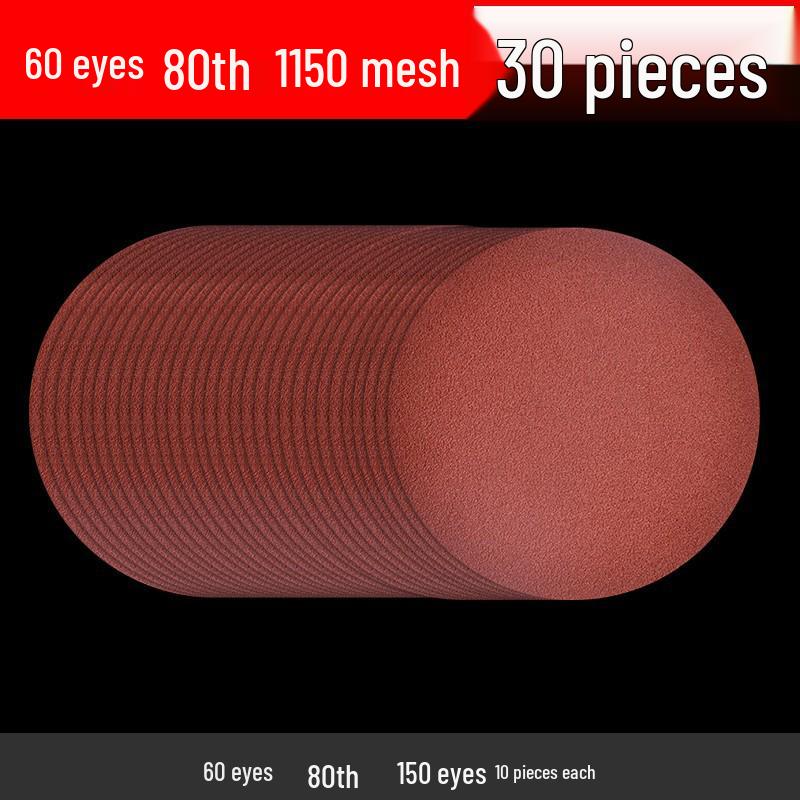 4" Sandpaper Flocking Woodworking Polisher with Self-Adhesive Hook & Loop Angle Grinder Sanding Discs