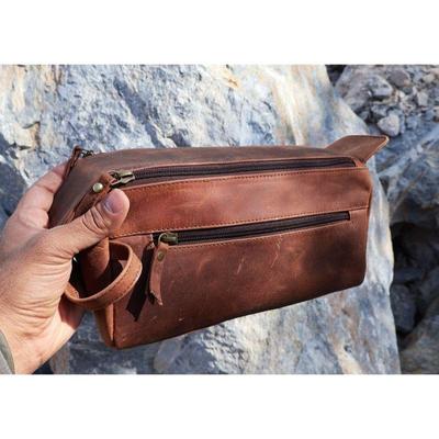 Kulturbeutel aus Büffelleder, Geschenke für den Bräutigam, Dopp Kit, Rasierbeutel aus Leder, Hochzeitstagsgeschenk, Muttertagsgeschenk