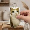 Yousheng Meow Cat Voice-Activated Plush Keychain Cute Talking Stuffed Animal Pendant for Bags Backpacks Funny Gift for Kids Students
