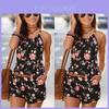 Stylish Women's Backless Jumpsuit With Pockets And Floral Design For Effortless Fashion