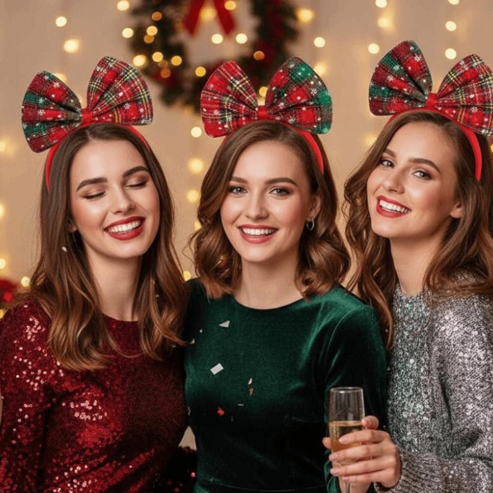 Shiny Christmas Themed Headband Korean Style Cosplay Hairband Christmas Headwear Holiday Decor