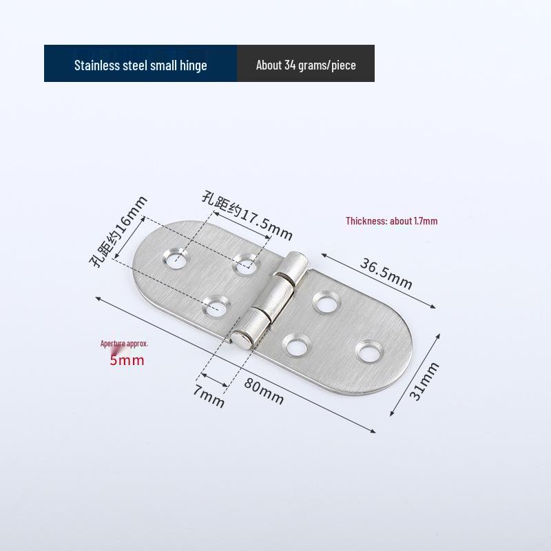 Zinc Alloy 180° Thickened Folding Drop Leaf Hinge for Tabletops
