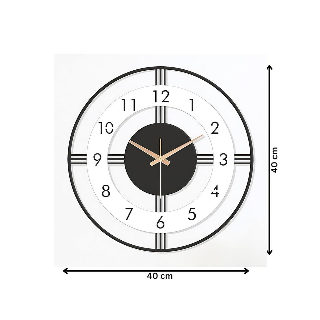 Wall Clock Stylish Metal Analog Wall Clock for Living Room, Office, Kitchen, Home and Hall Fancy Big Size Modern Wall Watch (40 CM)