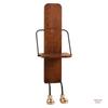 Vintage Solid Wood Bedside Table with Foldable Storage Rack