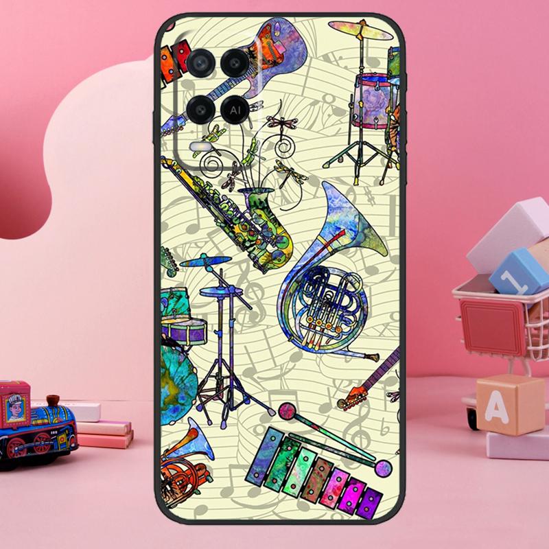 

Musical Drum Drumsticks Drummers Case For Oppo A18 A38 A58 A78 A98 A74 A54 A94 A80 A60 A40 A96 A76 A16 A15 A17 A57 A77 A5 Pro OPPO A74 4G