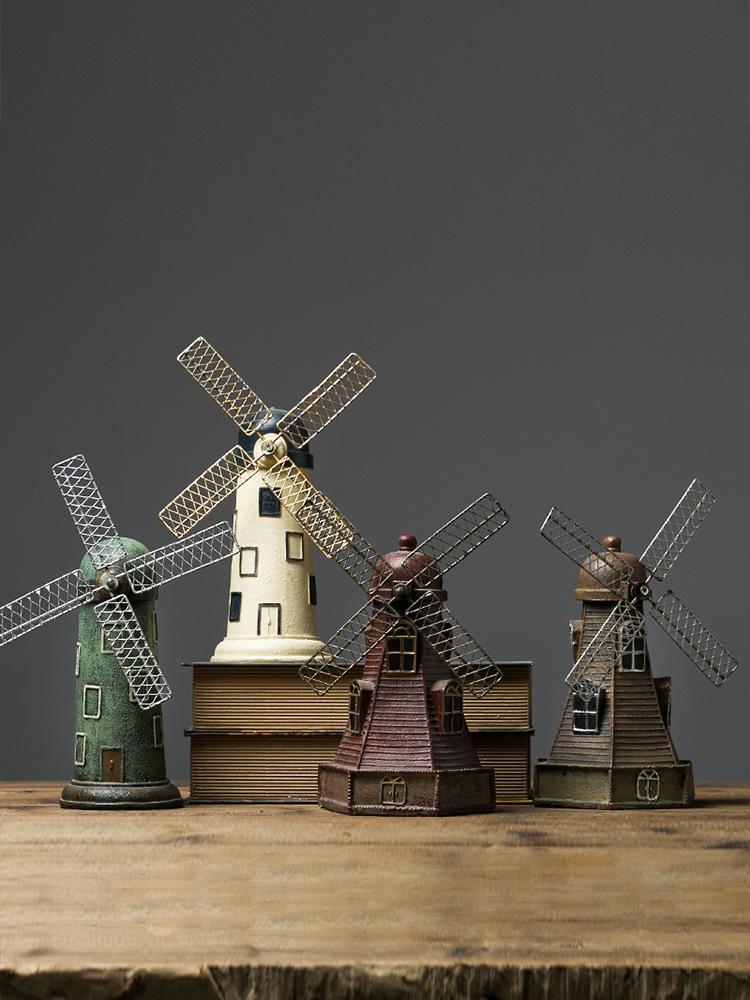 Xianci Väderkvarn Modell Bokhylla - Retro Bokhylla & Dekorationer för Vardagsrum & TV-möbel