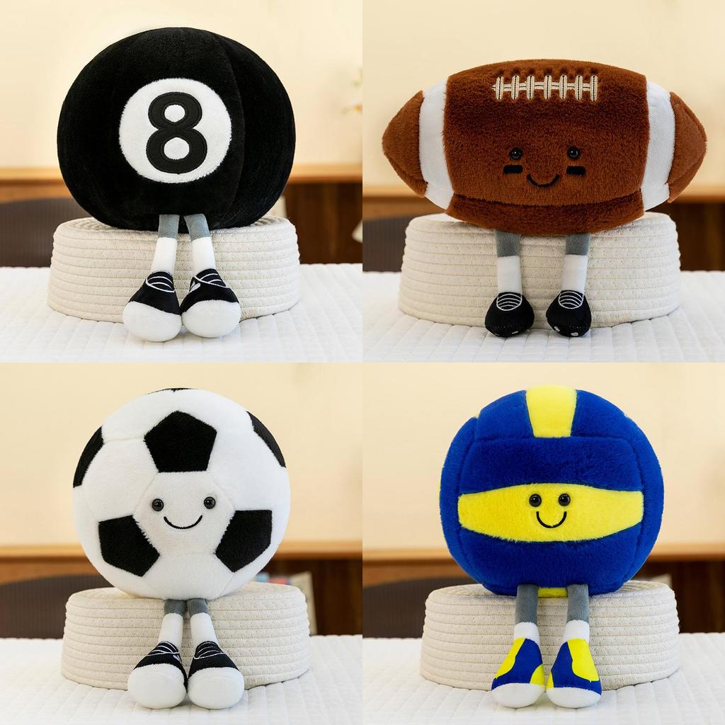 Plush Soccer Ball Toy With Legs For Kids And Home Decor Fun