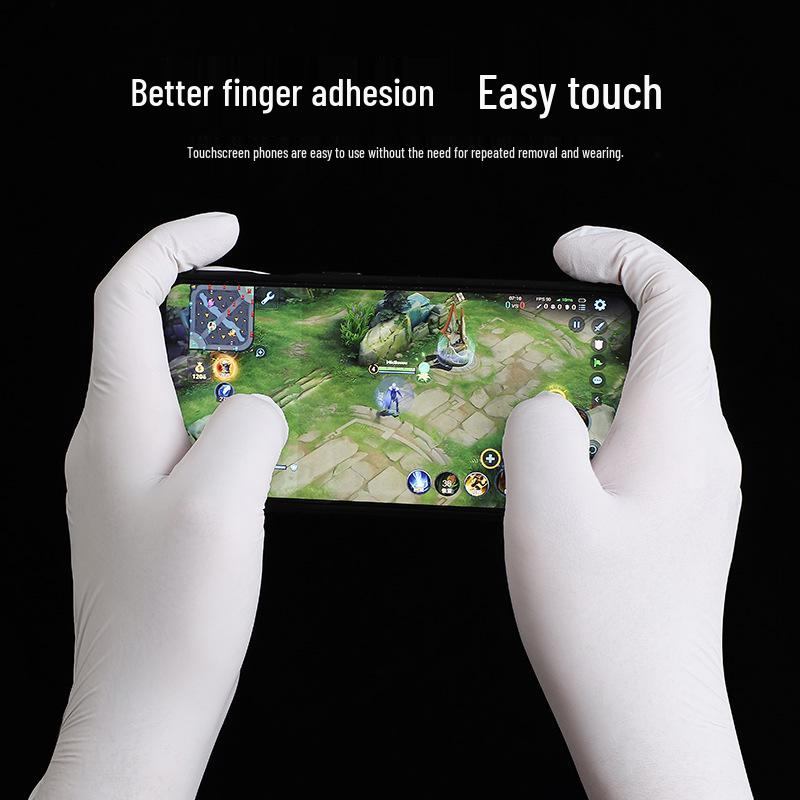 Durable Thickened White Nitrile Gloves - Disposable, Food Grade, Industrial, Cleaning, Auto Repair Protective