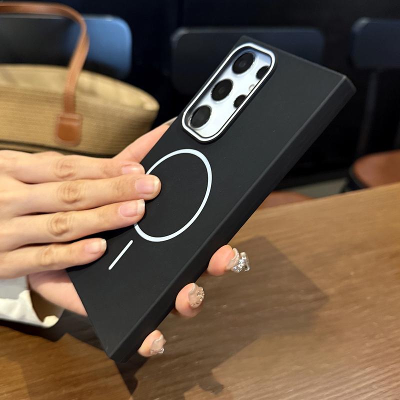 Magnetic Soft TPU Case For Samsung Galaxy S25 Ultra S24 Plus S23 FE S22 A56 A36 A26 A16 A55 A35 A26 A24 A16 A14 A12 A05 Cover