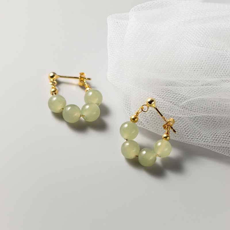 925 Silver Drop Earrings Hoop Pearl Leaf Vintage Irregular For Women Girl Gift Fashion Jewelry Dropship