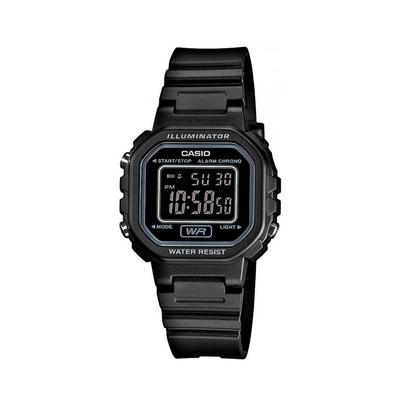 Orologio Digitale LA-20WH-1B per Donne, Ragazze e Bambini, Completamente Nero, Display LCD Invertito, Modello Estero [Importazione Parallela]