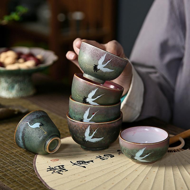 Kiln Change Glaze Personal Tea Cup Ceramic Master Cup Kungfu Tea Set Single Cup
