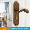 European Style Mute Room Door Lock Handle Fashion Interior Door Knobs Lock Luxurious Anti-theft Gate Lock Furniture Hardware