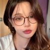 Myopia Glasses Retro Flat Glasses Black Frame Anti-blue Glasses