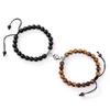 Natuurlijke Tijgeroog Steen & Legering Magnetische Koppelarmband - 2025 Bestseller