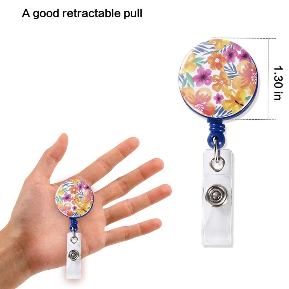 1 Piece Name Card ID Card Decorative Employee Name Retractable Badge Reel Nursing Badge Holder