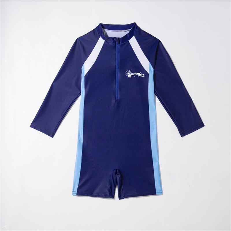

Слитный купальник с длинным рукавом для студентов и детей, для мальчиков, среднего размера, быстросохнущий, консервативный купальник, костюм серфера XL