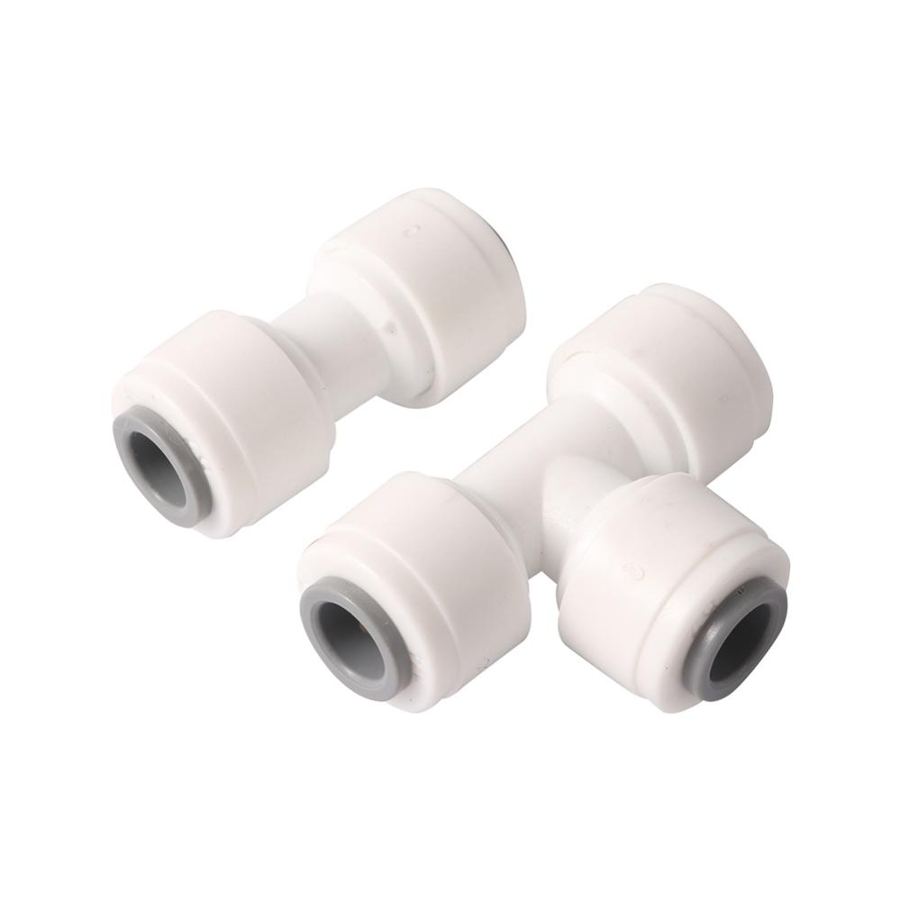 1/4" Pipe Push-in Connector Tee Elbow Straight Connector Water Purifier Cooling Spray Cooling System Aquarium Pipe Fitting 10Pcs