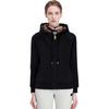 Burberry Damen Letter Grafik Baumwollmischung Reißverschluss Hoodie Schwarz 80615541