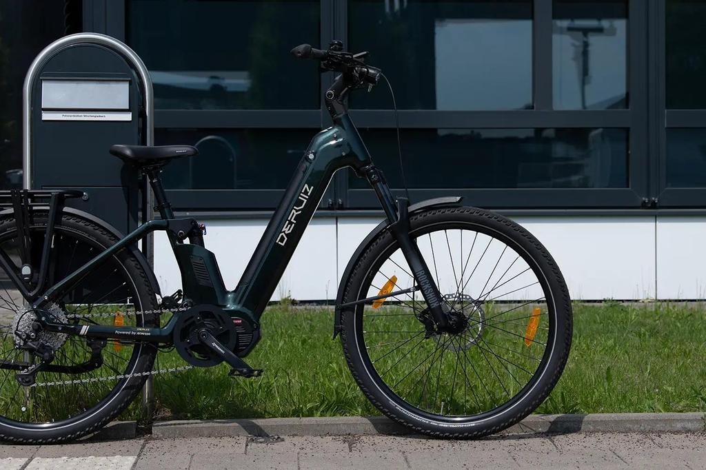 Electric Bicycle DERUlZ Lapis 27.5" E-Mountainbike with 250W 110Nm Mid-Drive Motor, 48V Battery,10 Speed ,,Max Range 161Km Load 150kg