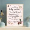 Cartoon Retro Colored Alice In Wonderland Inspirational Quote Poster Canvas Painting Wall Art for Living Room Kids Home Decor