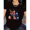 Damen Travel Grafik T-Shirt Lässig Rundhals Kurzarm Urlaubsreise Oberteil