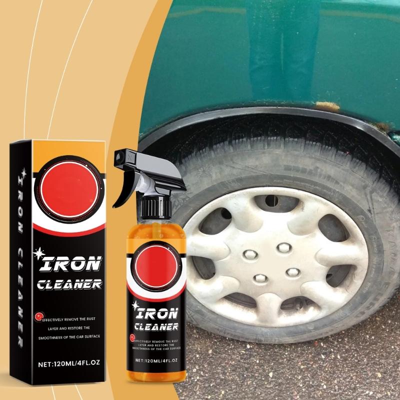 Nettoyant Professionnel 120ml Détachant Rouille Surfaces Multiples Nettoyant Taches de Rouille pour Métal Chaîne de Voiture Dissolveur de Rouille