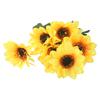 Fake Flower Artificial Sunflower Room Yellow 7 Heads Bouquet Christmas Garden Wedding Party Decor Outdoor Plant