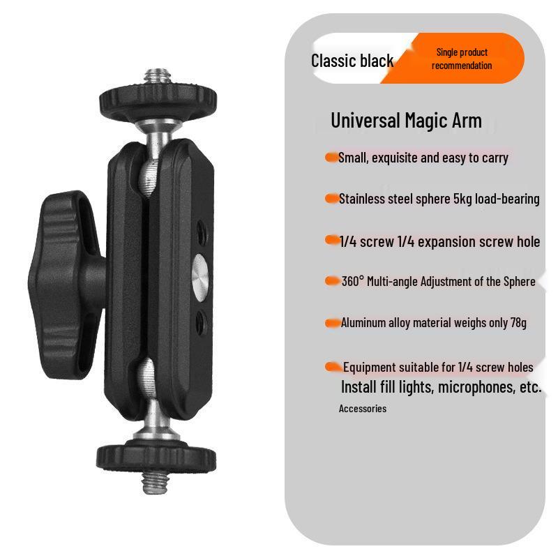 All-Metal 360° Rotating Universal Magic Arm with 1/4 Screw