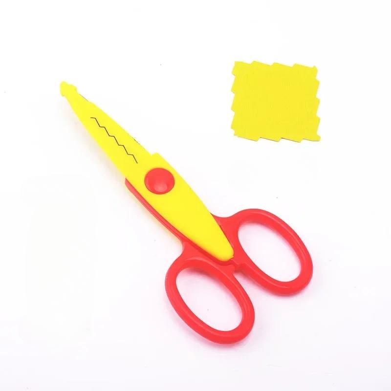 1 Stück Handgemachte Kinder DIY 6 Muster Album Spitze Schere Karte Foto Muster Schere Cartoons Spitze Schere