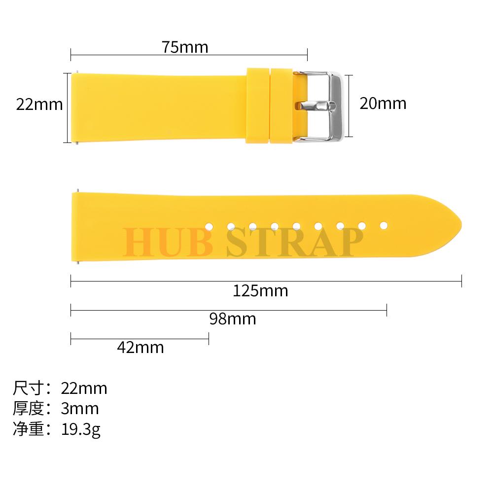 16mm 18mm 20mm 22mm Pasek do zegarka z miękkiego silikonu z szybkim mocowaniem Uniwersalna gumowa wodoodporna bransoleta Zamiennik Akcesoria do zegarków