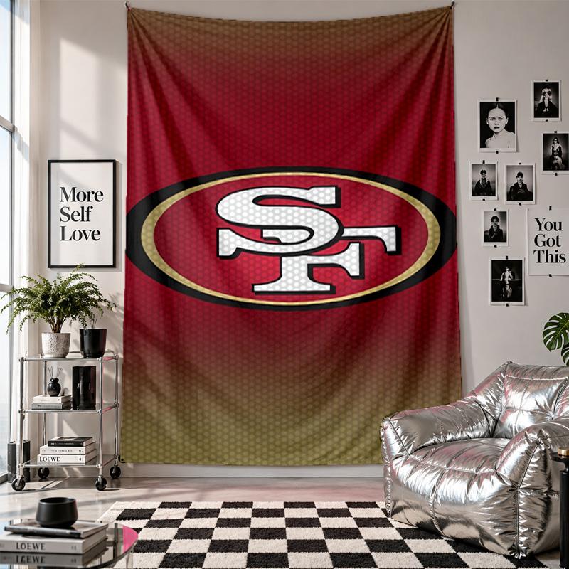 San Francisco 49ers Wall Tapestry Home Decor Wall Hanging Cloth for Bedroom Living Room Background