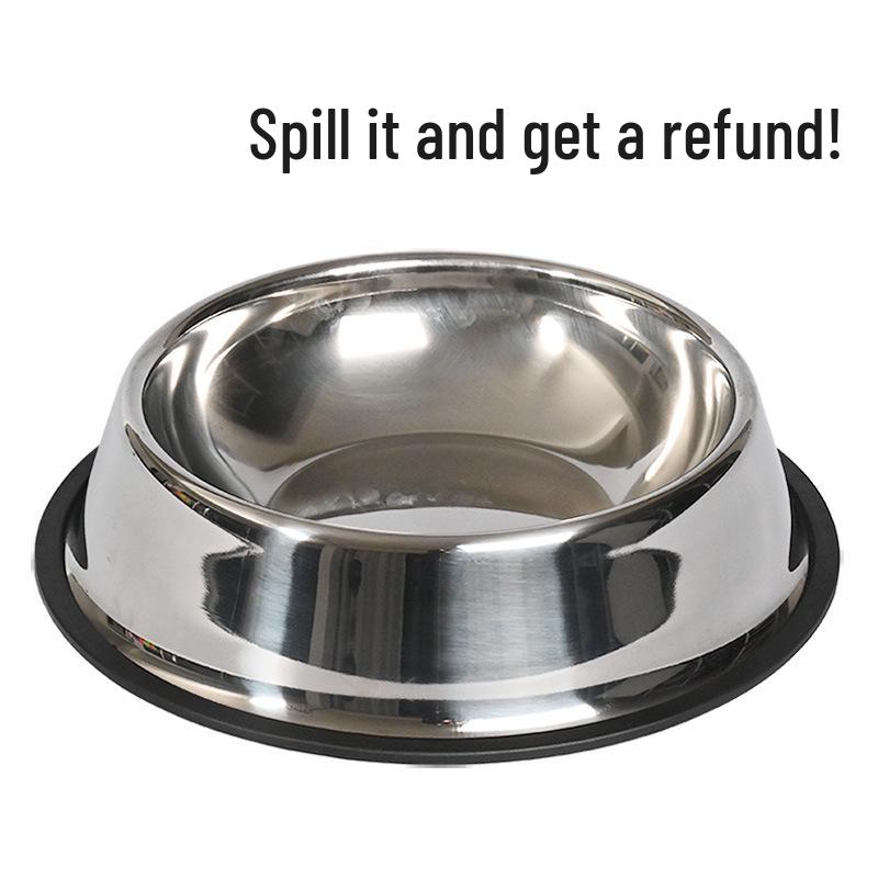

Прочная миска из нержавеющей стали с защитой от опрокидывания для домашних животных - подходит для кошек и крупных собак