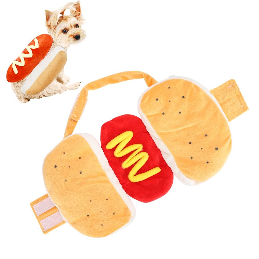 Polyester Fabric Hot Dog Pet Costume Funny Pet Transformer Suit Daily Wear Dress Up