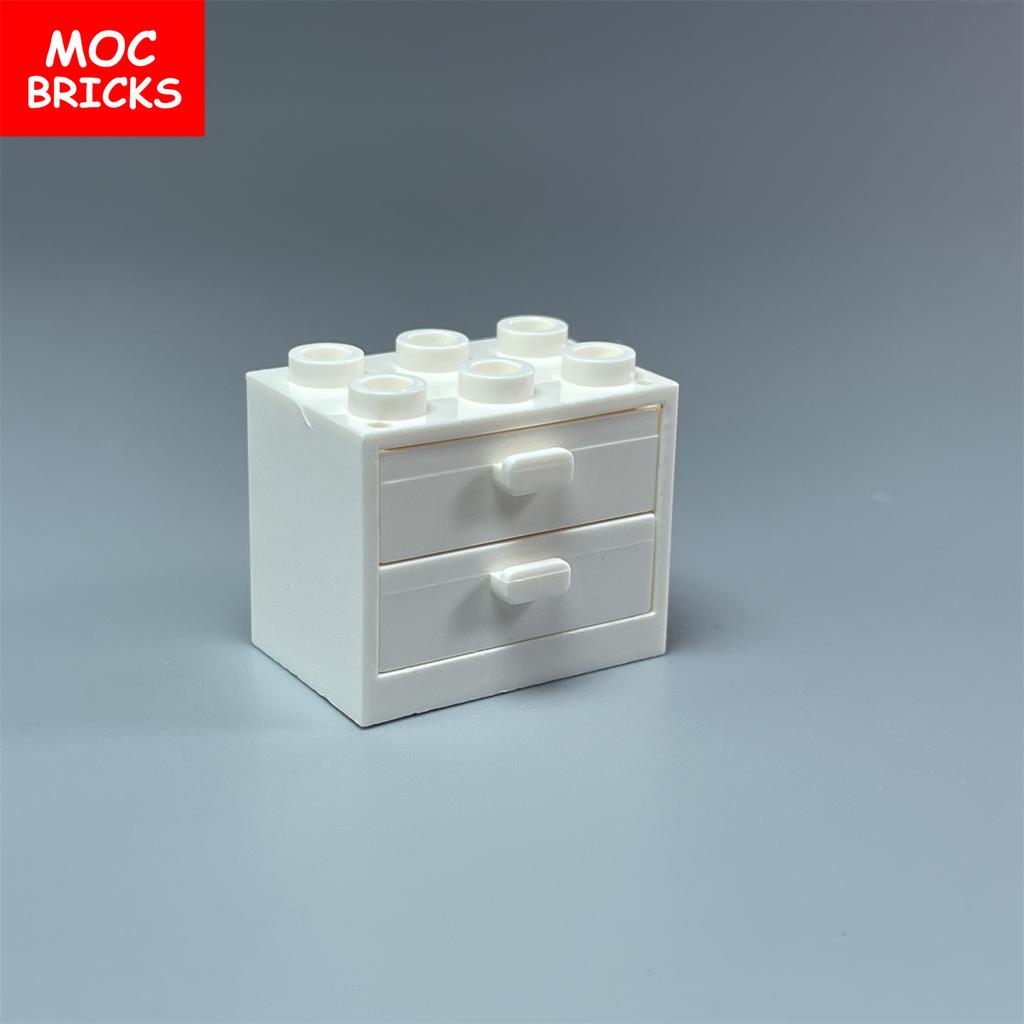 MOC Blocks Box Cupboard Container 2x3x2 Cabinets Assembles Particles 4532 4533 City House Construction Bricks Parts