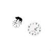 Silent Hanging Cat Wall Clock Quiet Movement Round Analog for Farmhouse Home Dining Room School