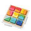 Holzpuzzle mit geometrischen Formen Kinderzentriertes Formbrett Pädagogischer Sortierer