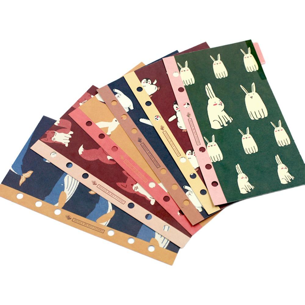 

6 шт. А5/А6/А7 Индексные страницы Разноцветная классификация внутренних страниц Блокнот на кольцах A6