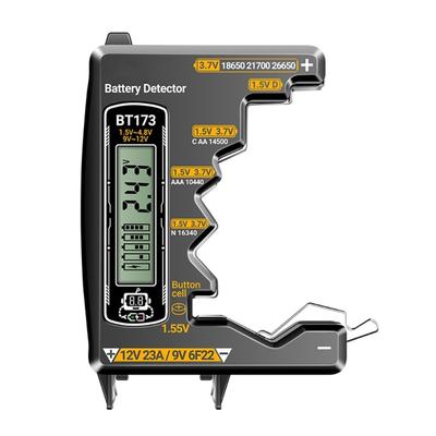 Testador de Capacidade de Bateria Multifuncional Verifique Células 3A D C 9V 12V 23A 18650 21700 Com Leitura Dupla Clara Portátil