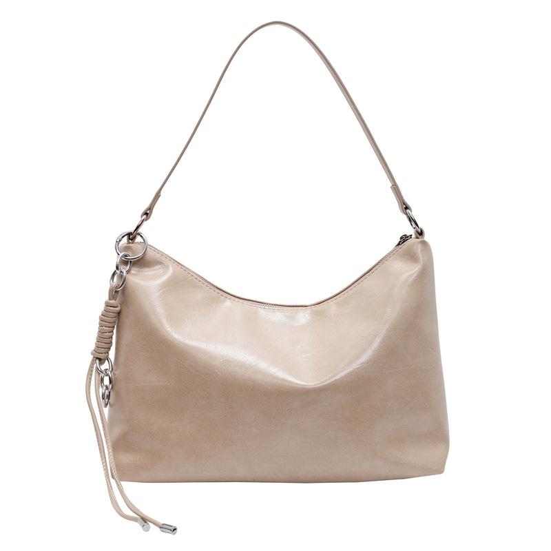 Trendy fashion texture solid color armpit bag women's new spring and summer shoulder bag casual simple messenger bag