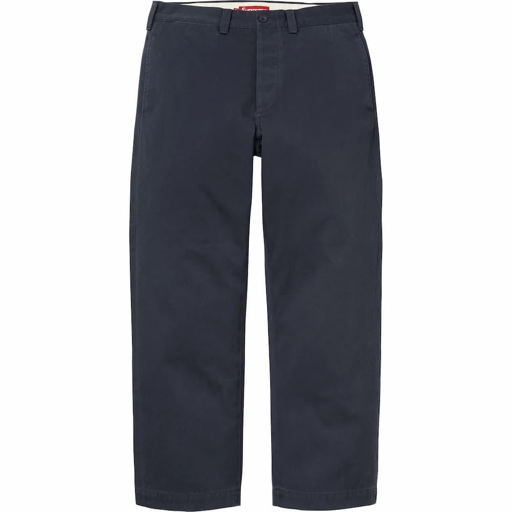 Supreme Calça Chino (26SS) Marinha