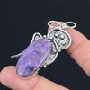 Birthday Gift For Her Natural Charoite Gemstone Pendant 925 Sterling Silver