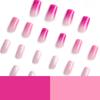 Nail Piece Long Pink Purple Gradual Change Four-color Line Nail Piece Nail Fake Nail Nail Piece