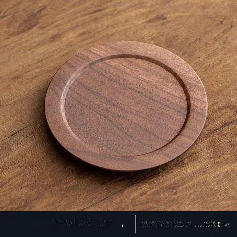 Walnut Tea Cup Mat Home Use Gongfu Tea Set Accories  Clay Pot Holder  Wood Heat Insulation Base Small Tray