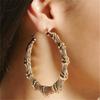 Classic cold wind board bamboo earrings punk street dance nightclub retro gold earrings factory